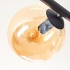 Gastor Plafondlamp, Kogellampje Amber, Duidelijk, Rookkleurig, 5-lichts