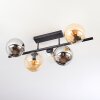 Gastor Plafondlamp, Kogellampje Amber, Duidelijk, Rookkleurig, 5-lichts