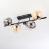 Gastor Plafondlamp, Kogellampje Amber, Duidelijk, Rookkleurig, 5-lichts