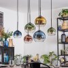 Koyoto Hanglamp, Kogellampje, Hanglamp Blauw, Goud, Groen, Duidelijk, Koperkleurig, 6-lichts
