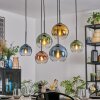Koyoto Hanglamp, Kogellampje, Hanglamp Blauw, Goud, Groen, Duidelijk, Koperkleurig, 6-lichts