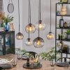 Koyoto Hanglamp, Kogellampje, Hanglamp Amber, Duidelijk, Rookkleurig, 6-lichts