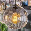 Koyoto Hanglamp, Kogellampje, Hanglamp Amber, Duidelijk, Rookkleurig, 6-lichts