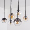 Koyoto Hanglamp, Kogellampje, Hanglamp Amber, Duidelijk, Rookkleurig, 6-lichts