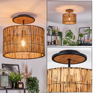 Cando Plafondlamp Natuurlijke kleuren, Zwart, 1-licht