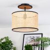 Ramila Plafondlamp Natuurlijke kleuren, Zwart, 1-licht