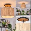 Bongal Plafondlamp Natuurlijke kleuren, Zwart, 1-licht