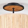 Bongal Plafondlamp Natuurlijke kleuren, Zwart, 1-licht