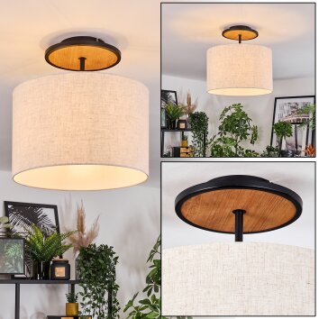 Bassagoda Plafondlamp Natuurlijke kleuren, Zwart, 1-licht