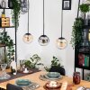 Gastor Hanglamp, Kogellampje, Hanglamp Amber, Duidelijk, Rookkleurig, 3-lichts