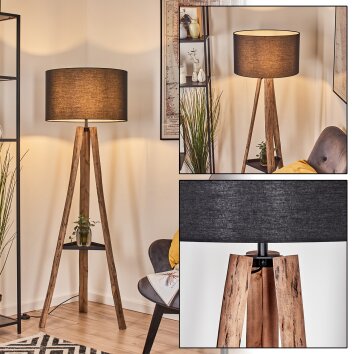 Flemming Staande lamp Natuurlijke kleuren, Zwart, 1-licht