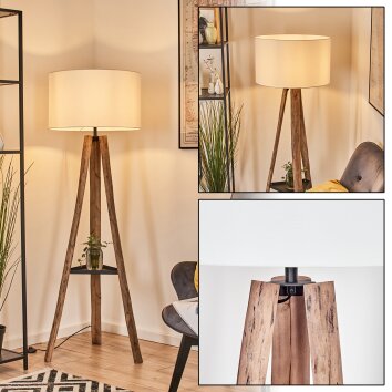 Flemming Staande lamp Natuurlijke kleuren, Zwart, 1-licht