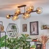 Koyoto Plafondlamp, Kogellampje Amber, Duidelijk, 10-lichts
