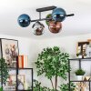 Gastor Plafondlamp, Kogellampje Blauw, Chroom, Groen, Koperkleurig, Rookkleurig, 5-lichts