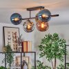 Gastor Plafondlamp, Kogellampje Blauw, Chroom, Groen, Koperkleurig, Rookkleurig, 5-lichts