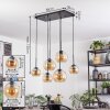 Koyoto Hanglamp, Kogellampje, Hanglamp Amber, 6-lichts