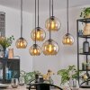 Koyoto Hanglamp, Kogellampje, Hanglamp Amber, 6-lichts