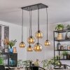Koyoto Hanglamp, Kogellampje, Hanglamp Amber, 6-lichts