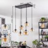 Koyoto Hanglamp, Kogellampje, Hanglamp Amber, Duidelijk, 6-lichts