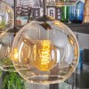 Koyoto Hanglamp, Kogellampje, Hanglamp Amber, Duidelijk, 6-lichts