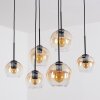 Koyoto Hanglamp, Kogellampje, Hanglamp Amber, Duidelijk, 6-lichts