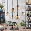 Koyoto Hanglamp, Kogellampje, Hanglamp Amber, Duidelijk, 6-lichts