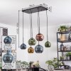 Koyoto Hanglamp, Kogellampje, Hanglamp Blauw, Goud, Groen, Koperkleurig, 6-lichts