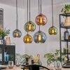 Koyoto Hanglamp, Kogellampje, Hanglamp Blauw, Goud, Groen, Koperkleurig, 6-lichts
