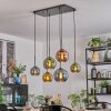 Koyoto Hanglamp, Kogellampje, Hanglamp Blauw, Goud, Groen, Koperkleurig, 6-lichts
