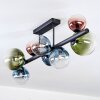 Chehalis Plafondlamp, Kogellampje Blauw, Groen, Duidelijk, Koperkleurig, 8-lichts