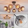 Koyoto Plafondlamp, Kogellampje 82 cm Duidelijk, Rookkleurig, 7-lichts