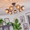 Koyoto Plafondlamp, Kogellampje 82 cm Duidelijk, Rookkleurig, 7-lichts
