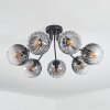 Koyoto Plafondlamp, Kogellampje 82 cm Duidelijk, Rookkleurig, 7-lichts