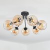 Koyoto Plafondlamp, Kogellampje 82 cm Amber, Duidelijk, 7-lichts