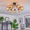 Koyoto Plafondlamp, Kogellampje 82 cm Amber, Duidelijk, 7-lichts