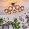 Koyoto Plafondlamp, Kogellampje 82 cm Rookkleurig, 7-lichts