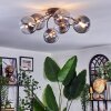 Chehalis Plafondlamp, Kogellampje 64 cm Duidelijk, Rookkleurig, 6-lichts