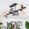 Chehalis Plafondlamp, Kogellampje Amber, Duidelijk, Rookkleurig, 8-lichts