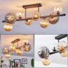 Chehalis Plafondlamp, Kogellampje Amber, Duidelijk, Rookkleurig, 8-lichts