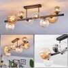Chehalis Plafondlamp, Kogellampje Amber, Duidelijk, Rookkleurig, 8-lichts