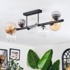 Chehalis Plafondlamp, Kogellampje Amber, Duidelijk, Rookkleurig, 8-lichts