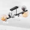 Chehalis Plafondlamp, Kogellampje Amber, Duidelijk, Rookkleurig, 8-lichts
