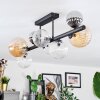 Chehalis Plafondlamp, Kogellampje Amber, Duidelijk, Rookkleurig, 8-lichts
