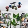 Chehalis Plafondlamp, Kogellampje Blauw, Groen, Koperkleurig, 8-lichts