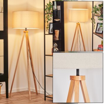 Flemming Staande lamp Natuurlijke kleuren, Zwart, 1-licht