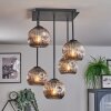 Ripoll Plafondlamp, Kogellampje Rookkleurig, 5-lichts