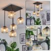 Ripoll Plafondlamp, Kogellampje Amber, Duidelijk, 5-lichts