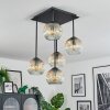 Ripoll Plafondlamp, Kogellampje Amber, Duidelijk, 5-lichts