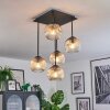 Ripoll Plafondlamp, Kogellampje Amber, Duidelijk, 5-lichts