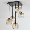 Ripoll Plafondlamp, Kogellampje Amber, Duidelijk, 5-lichts